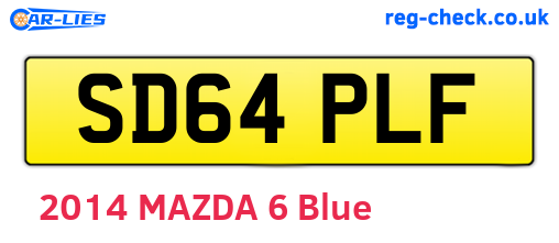 SD64PLF are the vehicle registration plates.