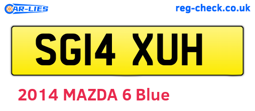 SG14XUH are the vehicle registration plates.