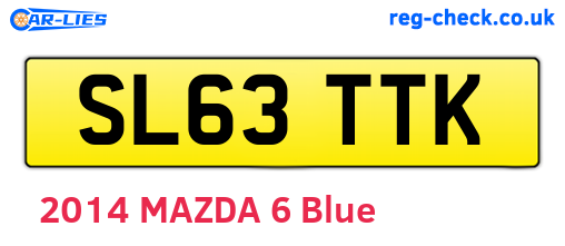 SL63TTK are the vehicle registration plates.