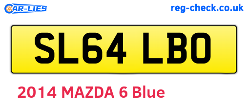 SL64LBO are the vehicle registration plates.