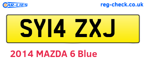 SY14ZXJ are the vehicle registration plates.