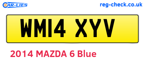 WM14XYV are the vehicle registration plates.