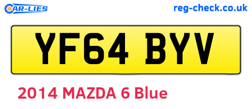 YF64BYV are the vehicle registration plates.