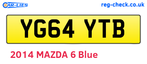 YG64YTB are the vehicle registration plates.