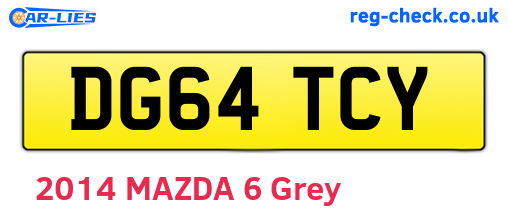 DG64TCY are the vehicle registration plates.