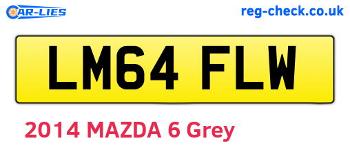 LM64FLW are the vehicle registration plates.