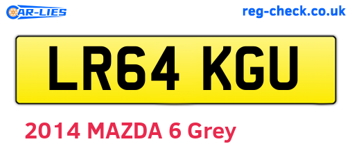 LR64KGU are the vehicle registration plates.