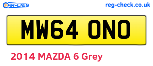 MW64ONO are the vehicle registration plates.