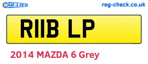 R11BLP are the vehicle registration plates.