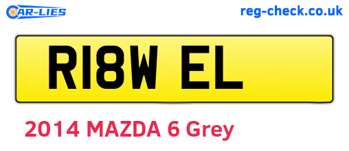 R18WEL are the vehicle registration plates.