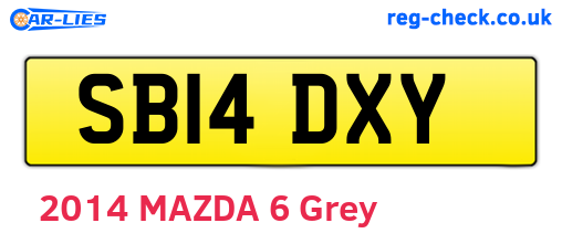 SB14DXY are the vehicle registration plates.