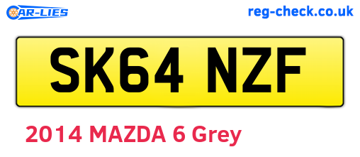 SK64NZF are the vehicle registration plates.