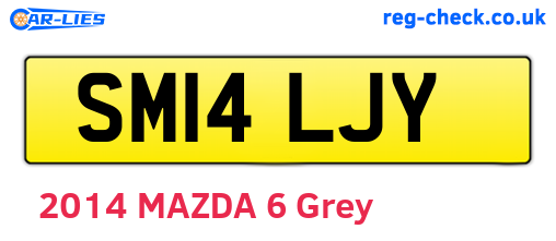 SM14LJY are the vehicle registration plates.