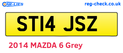 ST14JSZ are the vehicle registration plates.