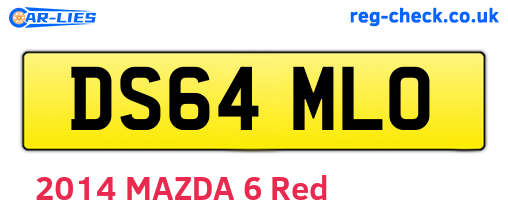 DS64MLO are the vehicle registration plates.
