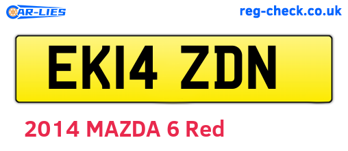 EK14ZDN are the vehicle registration plates.