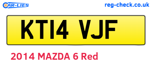 KT14VJF are the vehicle registration plates.