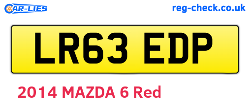 LR63EDP are the vehicle registration plates.