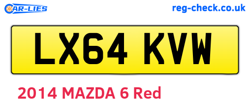LX64KVW are the vehicle registration plates.