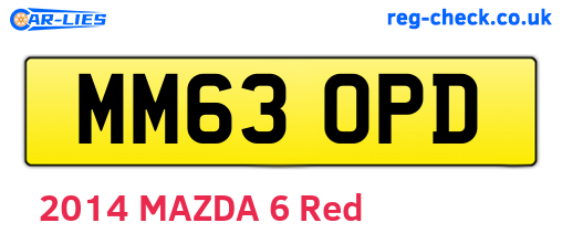 MM63OPD are the vehicle registration plates.