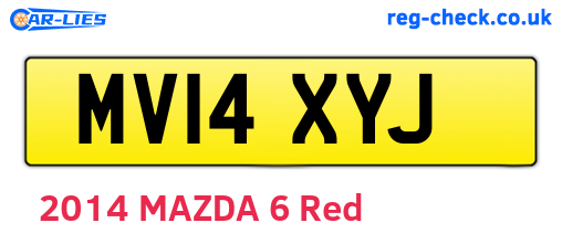 MV14XYJ are the vehicle registration plates.