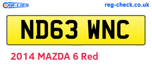 ND63WNC are the vehicle registration plates.