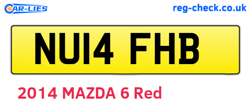 NU14FHB are the vehicle registration plates.