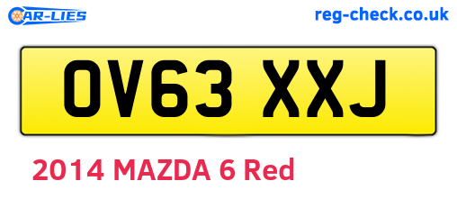 OV63XXJ are the vehicle registration plates.
