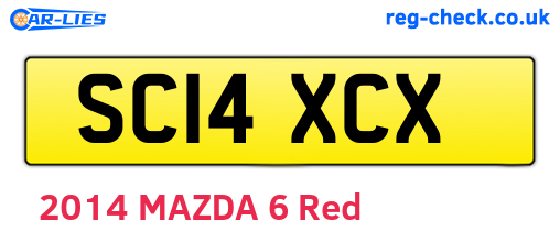 SC14XCX are the vehicle registration plates.