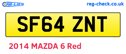 SF64ZNT are the vehicle registration plates.