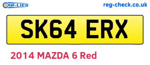 SK64ERX are the vehicle registration plates.
