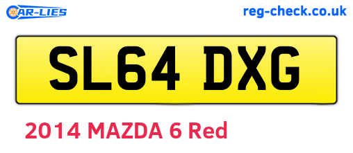 SL64DXG are the vehicle registration plates.