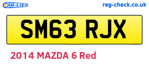 SM63RJX are the vehicle registration plates.