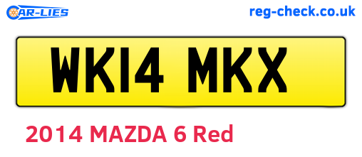 WK14MKX are the vehicle registration plates.