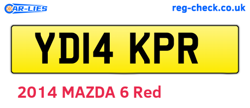YD14KPR are the vehicle registration plates.