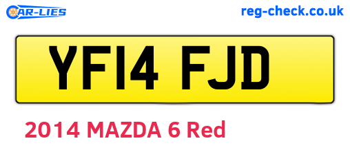 YF14FJD are the vehicle registration plates.