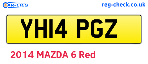 YH14PGZ are the vehicle registration plates.