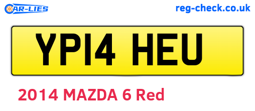 YP14HEU are the vehicle registration plates.