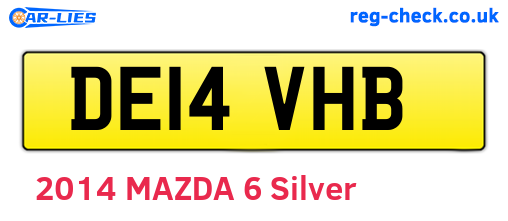DE14VHB are the vehicle registration plates.