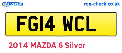 FG14WCL are the vehicle registration plates.