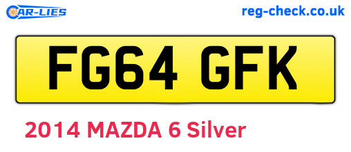 FG64GFK are the vehicle registration plates.