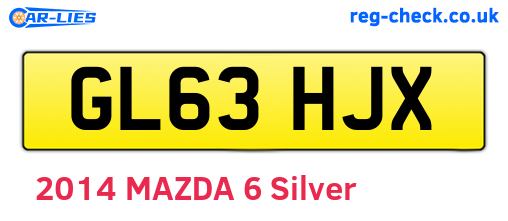 GL63HJX are the vehicle registration plates.