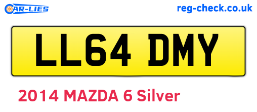 LL64DMY are the vehicle registration plates.