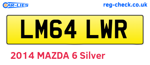 LM64LWR are the vehicle registration plates.