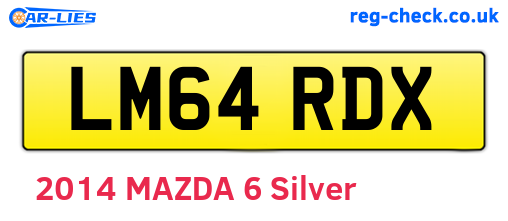 LM64RDX are the vehicle registration plates.