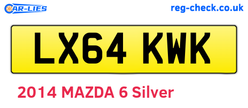 LX64KWK are the vehicle registration plates.