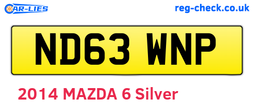 ND63WNP are the vehicle registration plates.