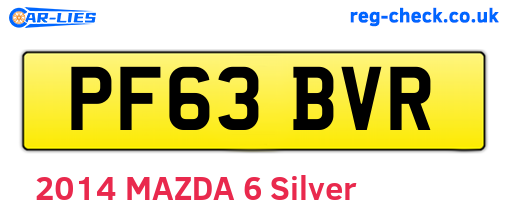 PF63BVR are the vehicle registration plates.