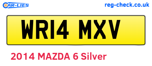 WR14MXV are the vehicle registration plates.