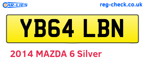 YB64LBN are the vehicle registration plates.